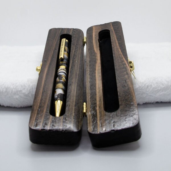 Custom Courage of Faith Ink Pen in a Custom Stained Wooden Case - Image 35