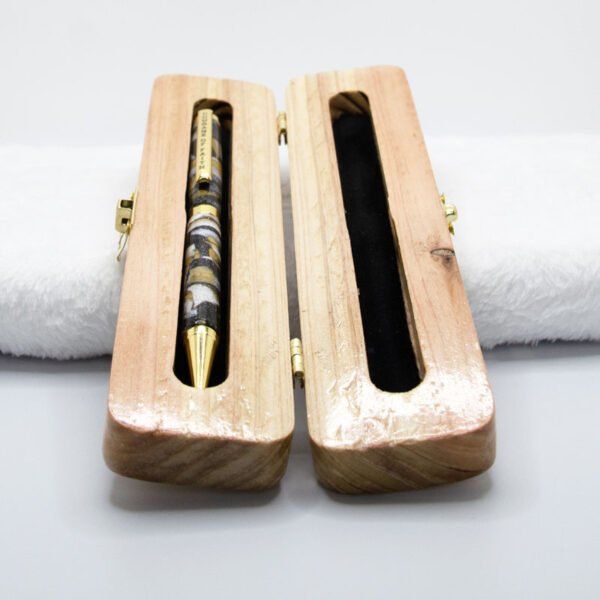 Custom Courage of Faith Ink Pen in a Custom Stained Wooden Case - Image 33