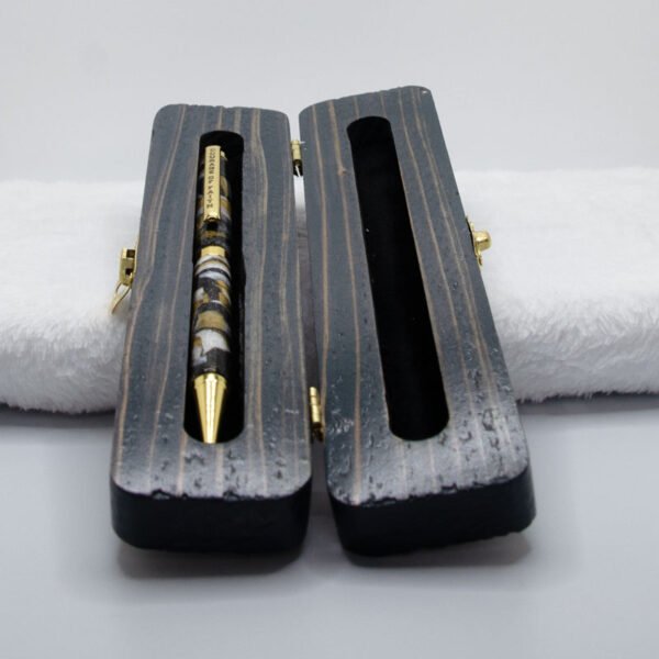 Custom Courage of Faith Ink Pen in a Custom Stained Wooden Case - Image 32