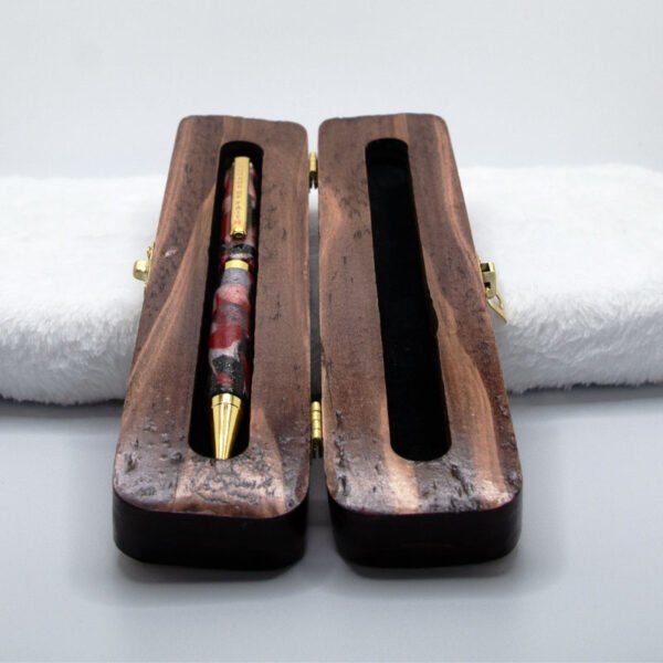 Custom Courage of Faith Ink Pen in a Custom Stained Wooden Case - Image 29