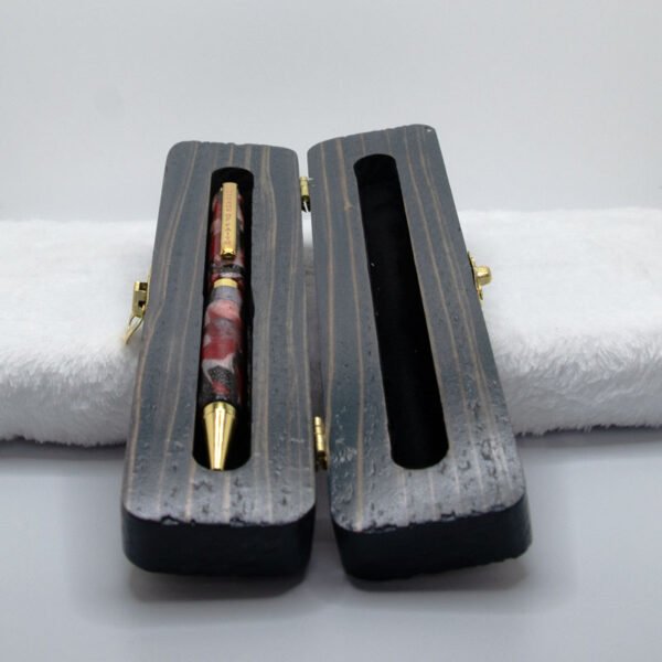 Custom Courage of Faith Ink Pen in a Custom Stained Wooden Case - Image 27