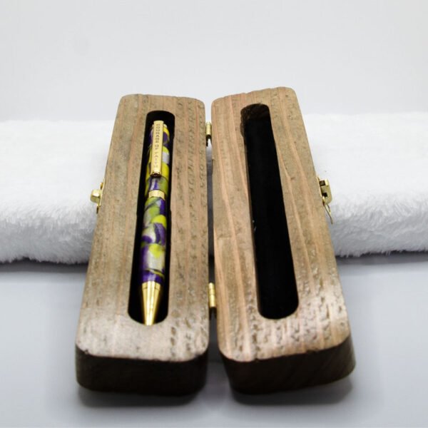 Custom Courage of Faith Ink Pen in a Custom Stained Wooden Case - Image 5