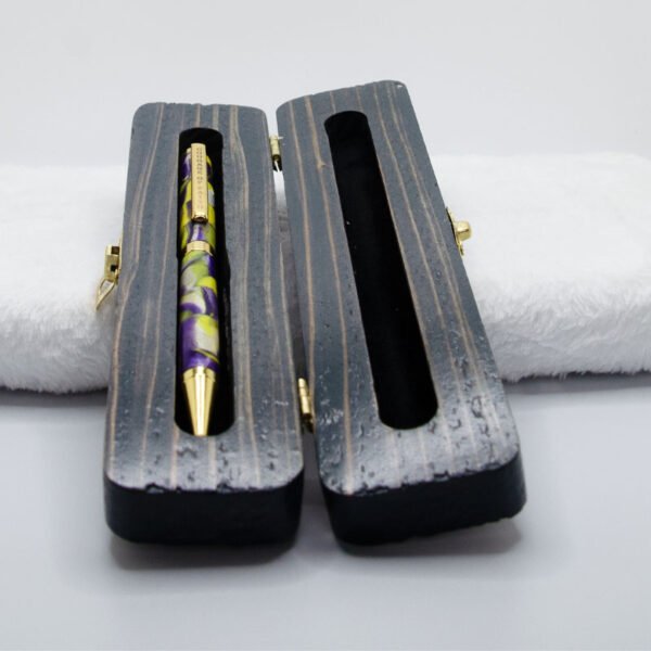 Custom Courage of Faith Ink Pen in a Custom Stained Wooden Case - Image 6